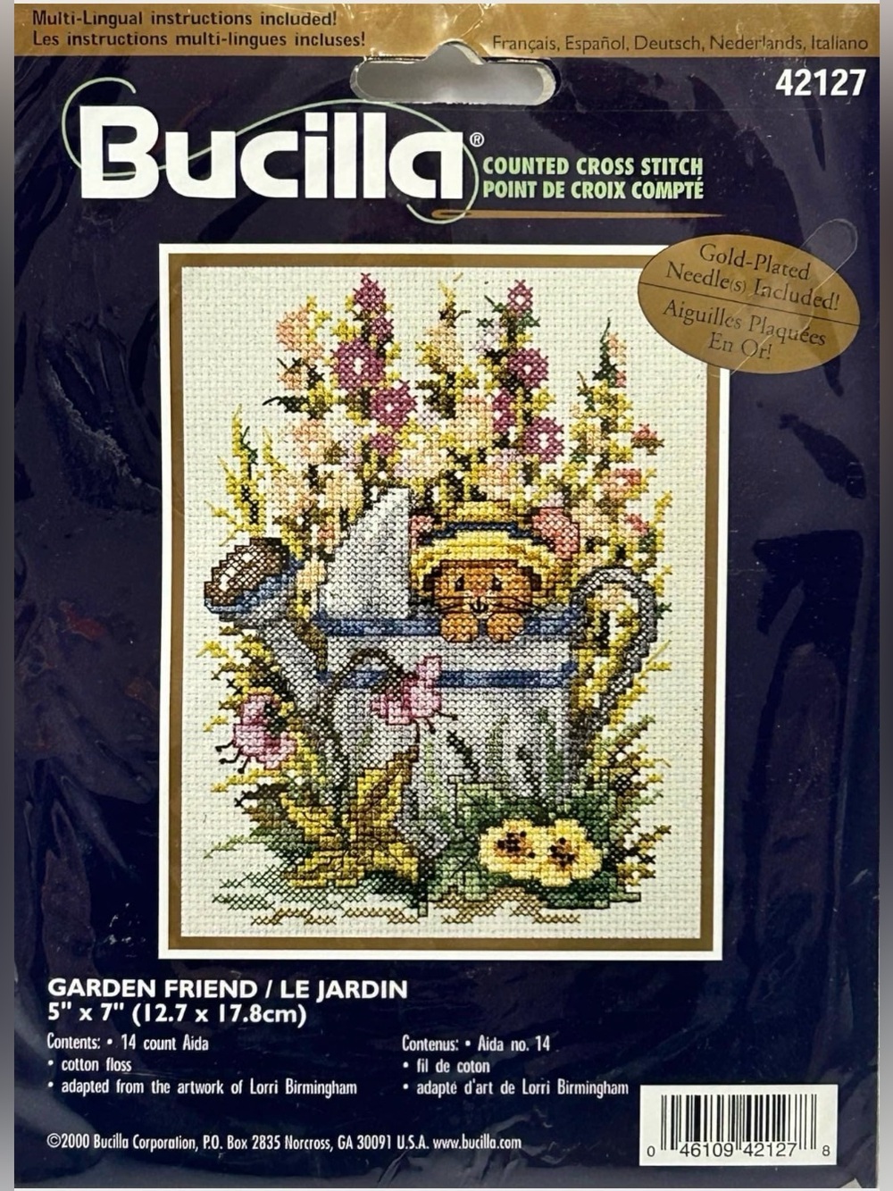 Vintage Bucilla Cross Stitch Kit "Garden Friend" Unopened